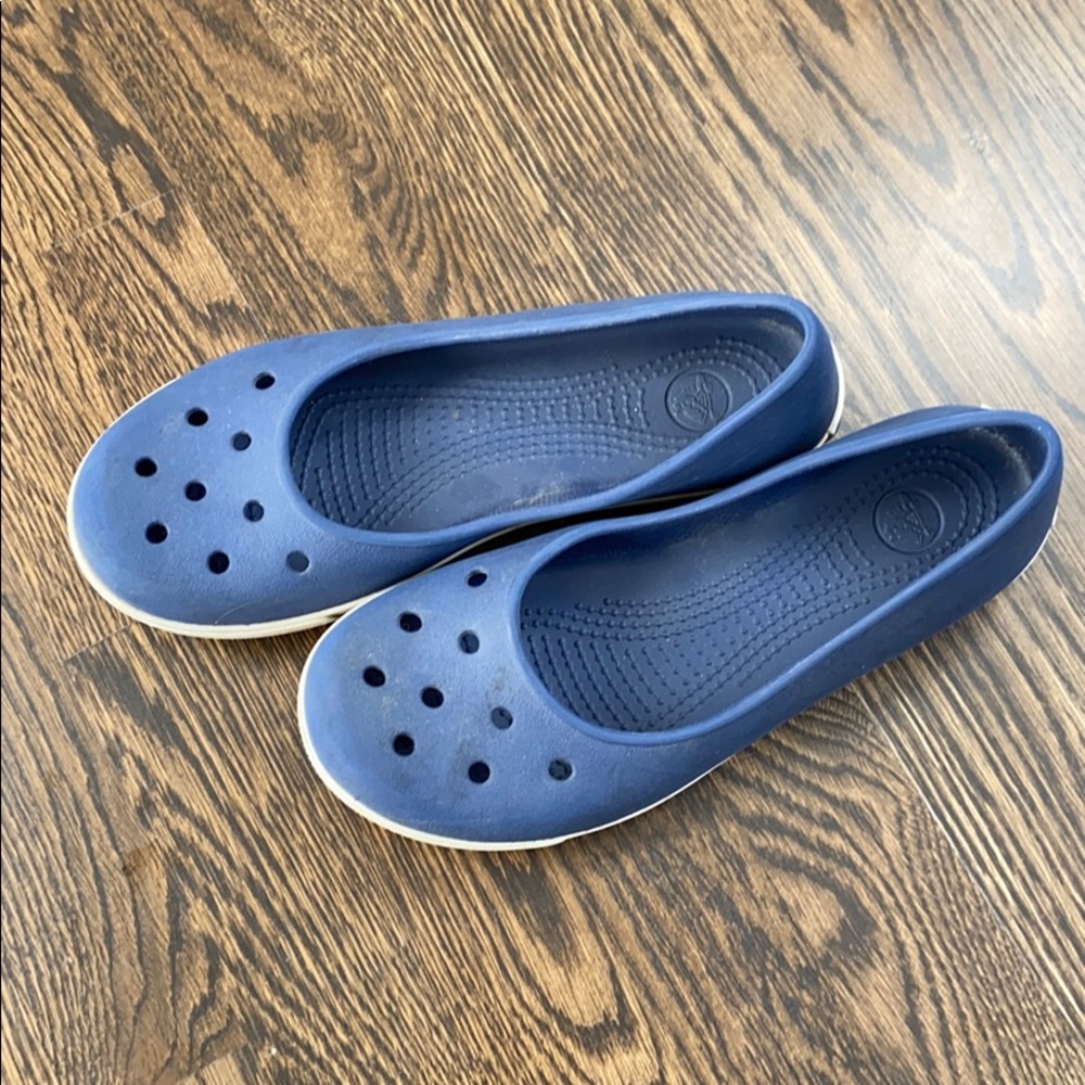 Crocs Navy Blue Size 9 slip ons